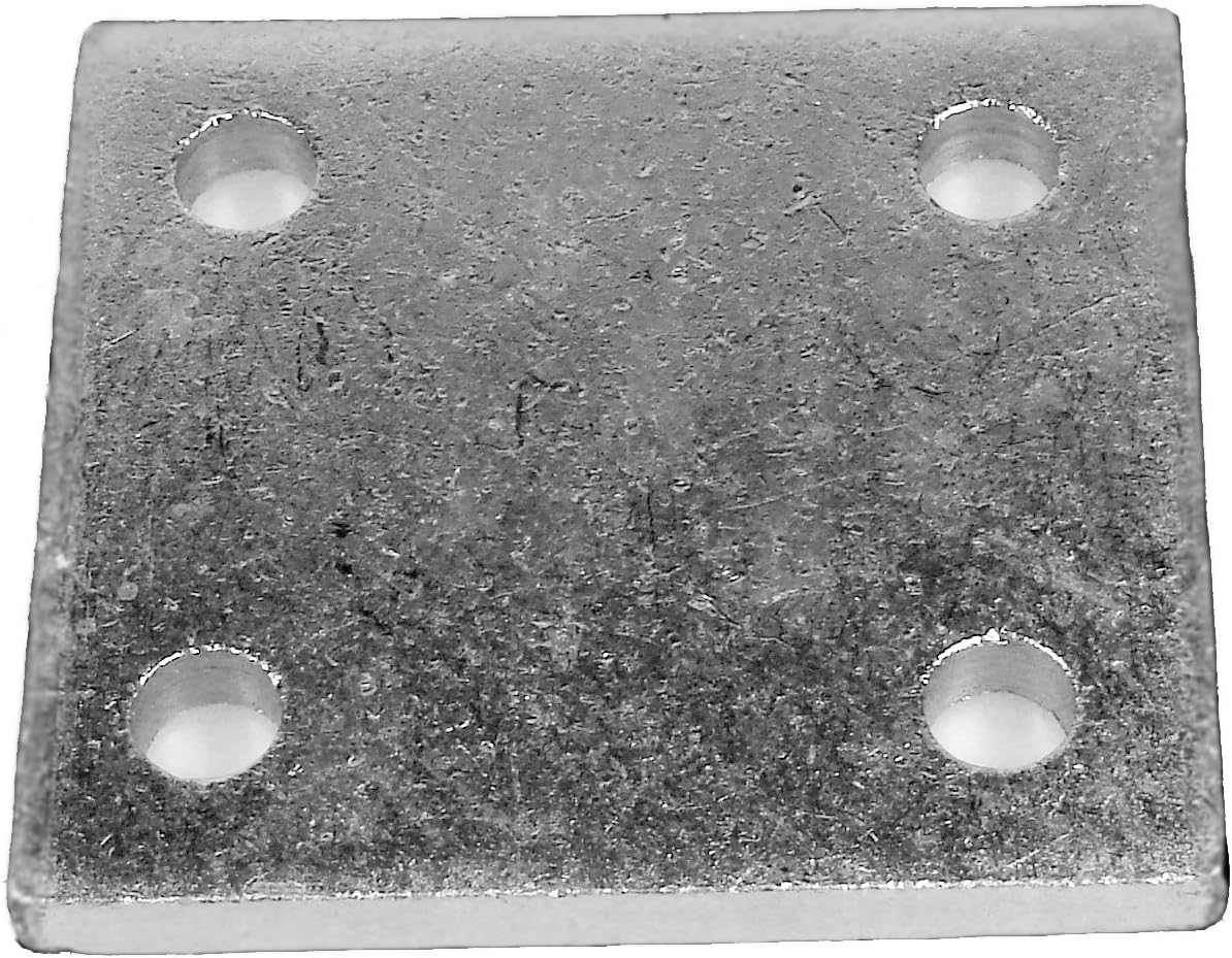 Maypole 4 Hole 3" Towball Drop Plate for Agricultural Applications, silver