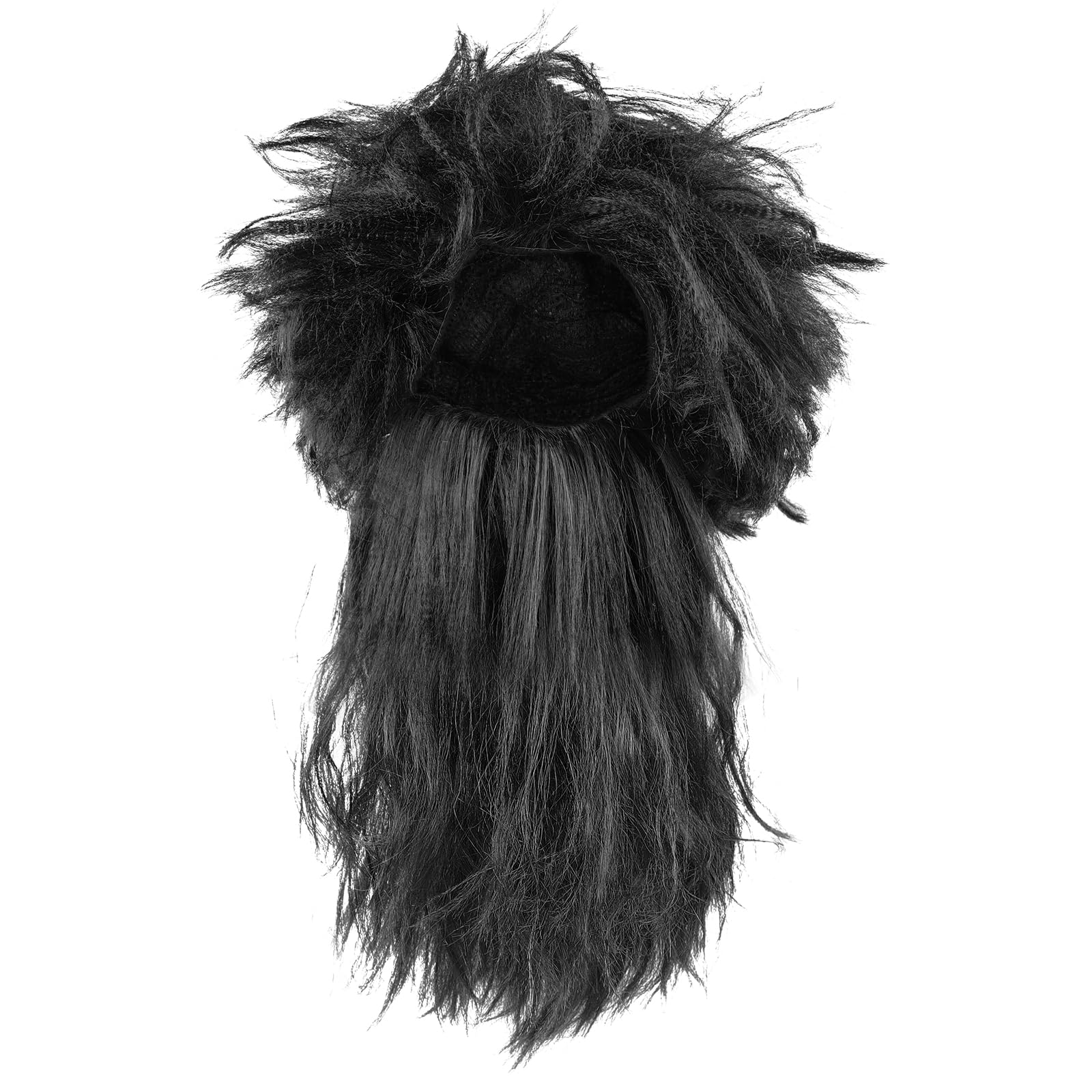 Halloween Fluffy Cosplay Headgear Funny Savage People Wig Beard Set Realistic Scary Dress Up Mask Halloween Aboriginal Costume Head Covering for Halloween Fancy Dress Party Carnival Cosplay Prop