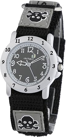 Cactus CAC-30-M14 - Reloj analógico de cuarzo con correa textil negra