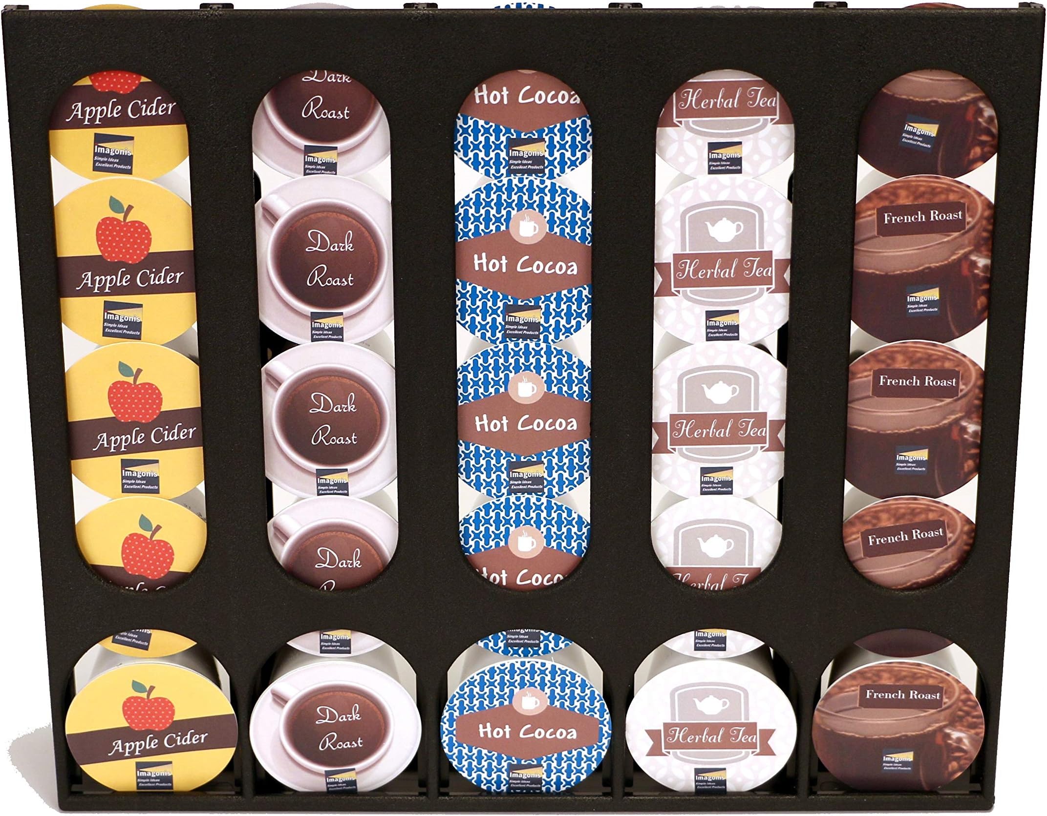 The Cupboard Caddy, Compatible with Keurig K-cups, Premium Storage Dispenser, Holder & Stand (Now with an improved magnetic release system)