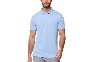 INTO THE AM Performance Dri Fit Polo Shirts for Men S-4XL - Quick Dry Moisture Wicking Athletic Sport Collar Work Shirts