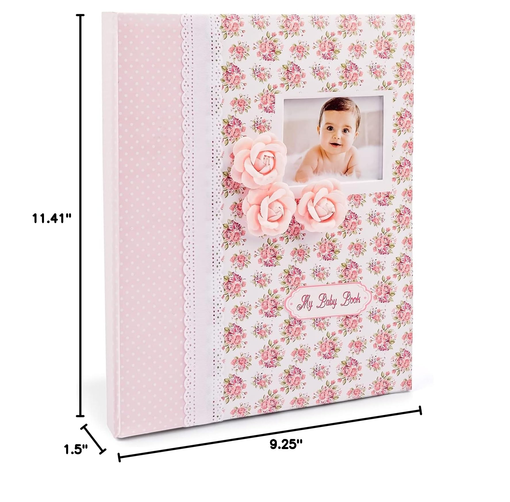 Baby Book Keepsake - Baby Memory Book and Album for Girl, Journal from Pregnancy to First 5 Years, Scrapbook to Record Memories, Milestones and Photos, Baby Book - Pink