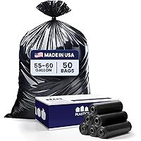 Plasticplace Sacs Poubelle De 55 à 60 Gallons, 38 W X 58 H, 1,2