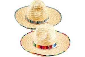 SWAKUTA 2 Pack Giant Mexican Sombrero Hat Cinco de Mayo Fiesta Straw Hat for Mexican Party Decor Favors Luau Event Photo Props