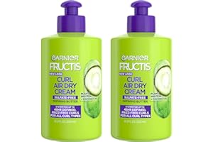 Garnier Fructis Curl Nourish Air Dry Cream, Sulfate Free Defining Butter Leave-in Conditioner, 10.2 Fl Oz, 2 Count (Packaging May Vary)