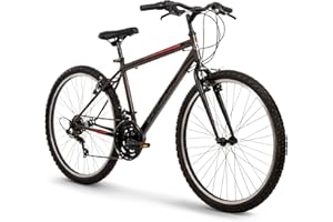 Huffy North Peak 26-Inch Mountain Bike, Durable Steel Frame, 5-Speed Twist Shifter, Front and Rear Linear-Pull Brakes, All-Terrain Tires, Padded ATB Saddle