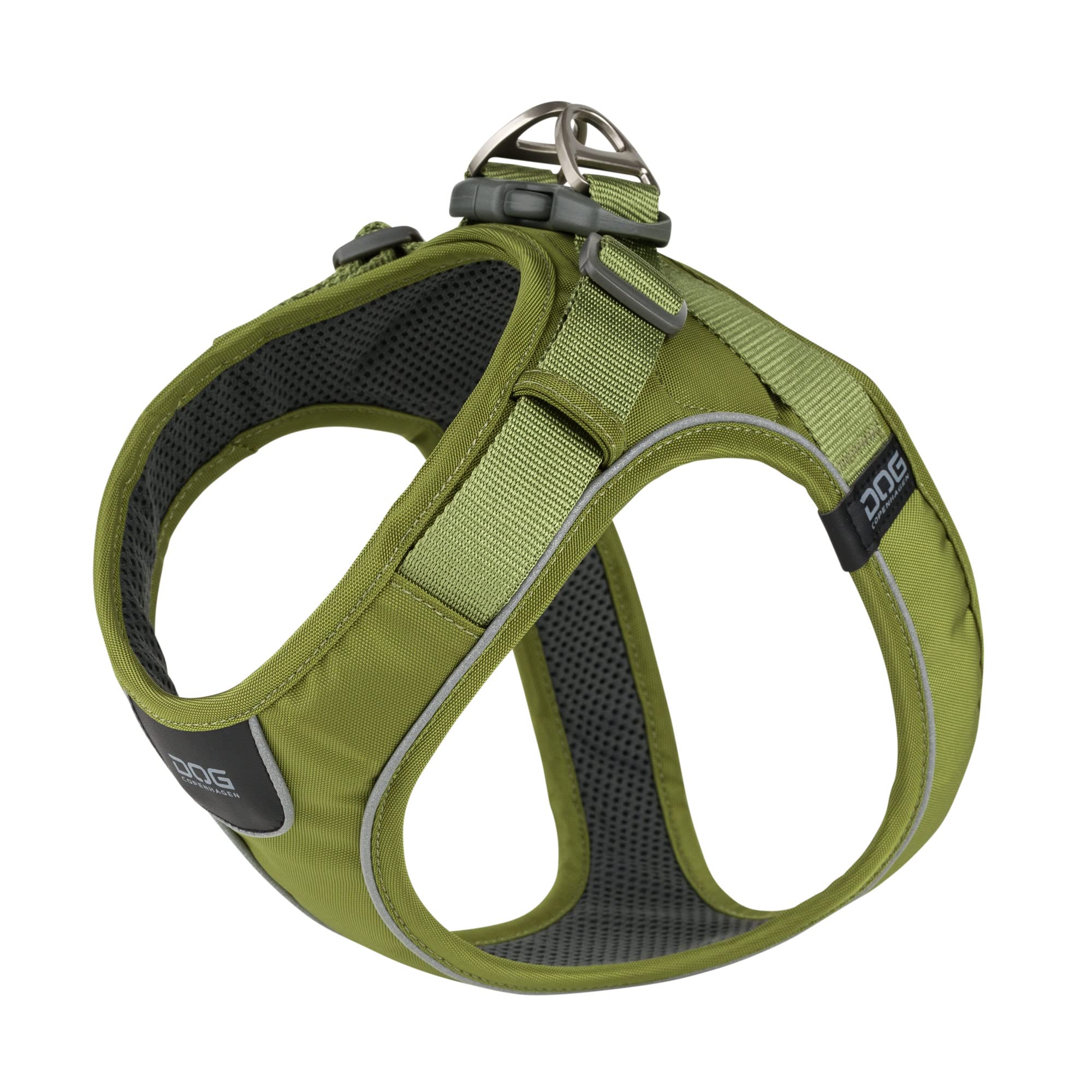 DOG Copenhagen Comfort Walk Go Dog Harness - Easy to put on and take off - Padded for Comfort - Reflective Trim - Small Dog - Puppy Harness, Hunting Green, Size XXS