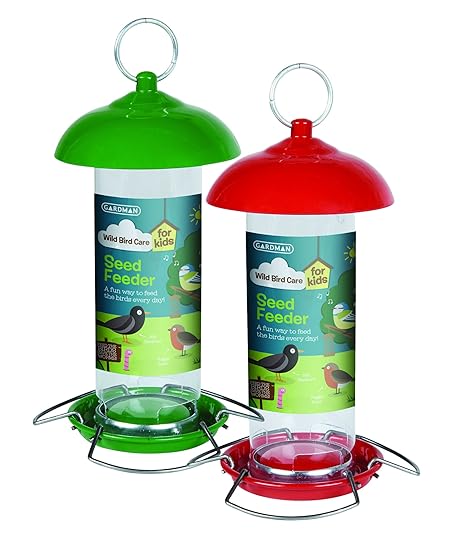 Gardman A01905 Kids Wild Bird Seed Feeder Green Red Amazon Co