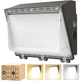 CINOTON 120W LED Wall Pack Light, 3CCT 16800LM, Dusk to Dawn Sensor, 1 Pack | 100-277Vac,120W/100W/60W Switchable, UL Listed, IP65 Waterproof, Outdoor Security Flood Lighting for Parking Lot, Warehouses