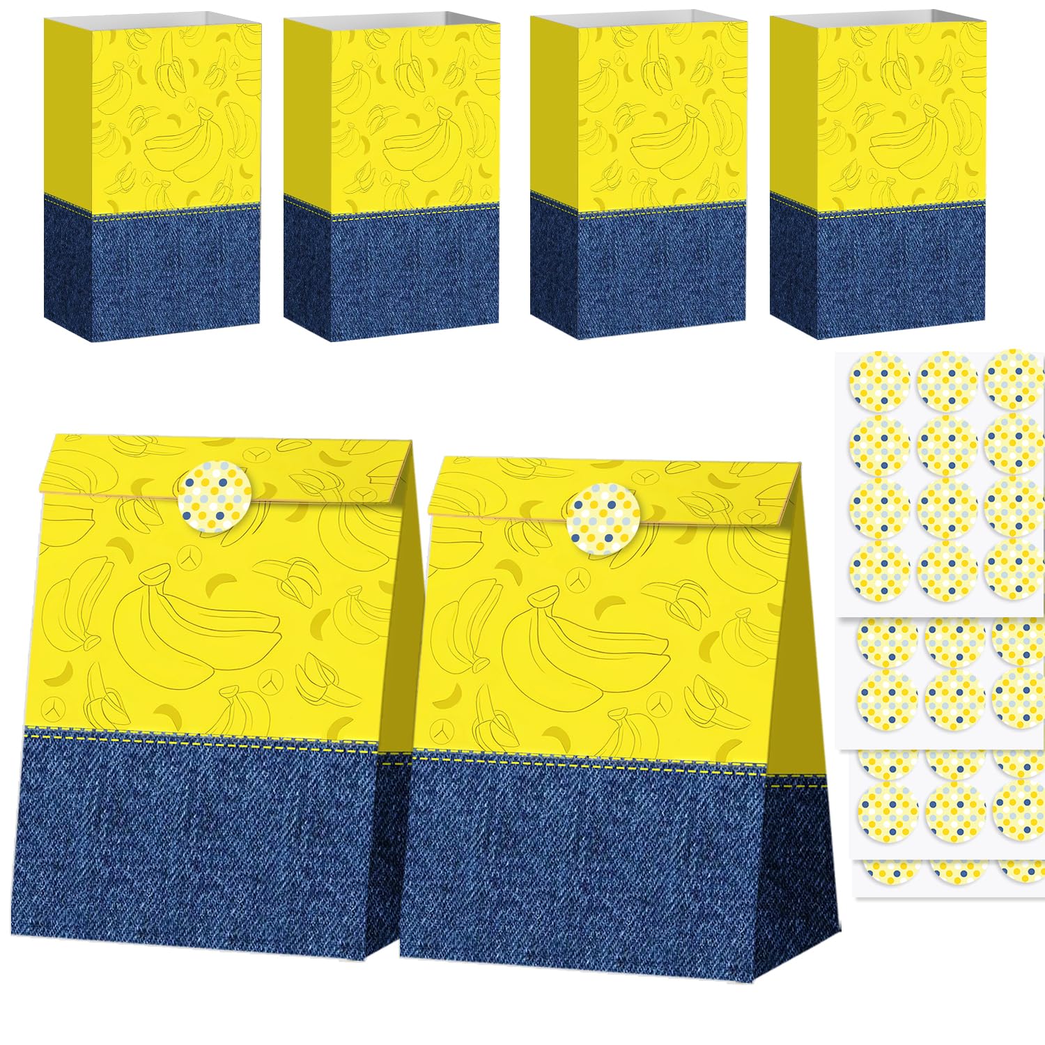 Photo 1 of 24pcs Candy Bags Birthday Party Decorations paper bag ?6X3.14X8.3inch?