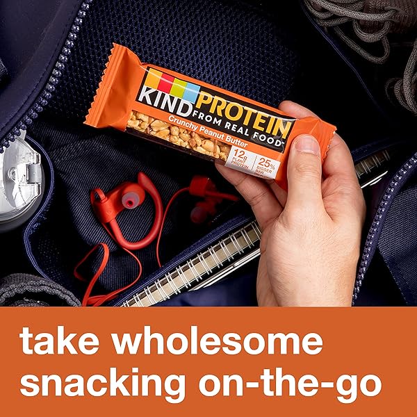 KIND PROTEIN SNACK BAR, VARIETY PACK, DARK CHOCOLATE NUT AND CRUNCHY PEANUT BUTTER, HEALTHY SNACKS, GLUTEN FREE, 12G PLANT PROTEIN, 10 COUNT