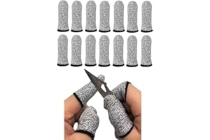 ZFYOUNG 14pcs Finger Cover Protector Anti-Cut Fingertip Finger Cover Anti-Cut Finger Bed Protector Reusable Finger Cover Thumb Finger Protector Bed Suitable for Work, Sculpture