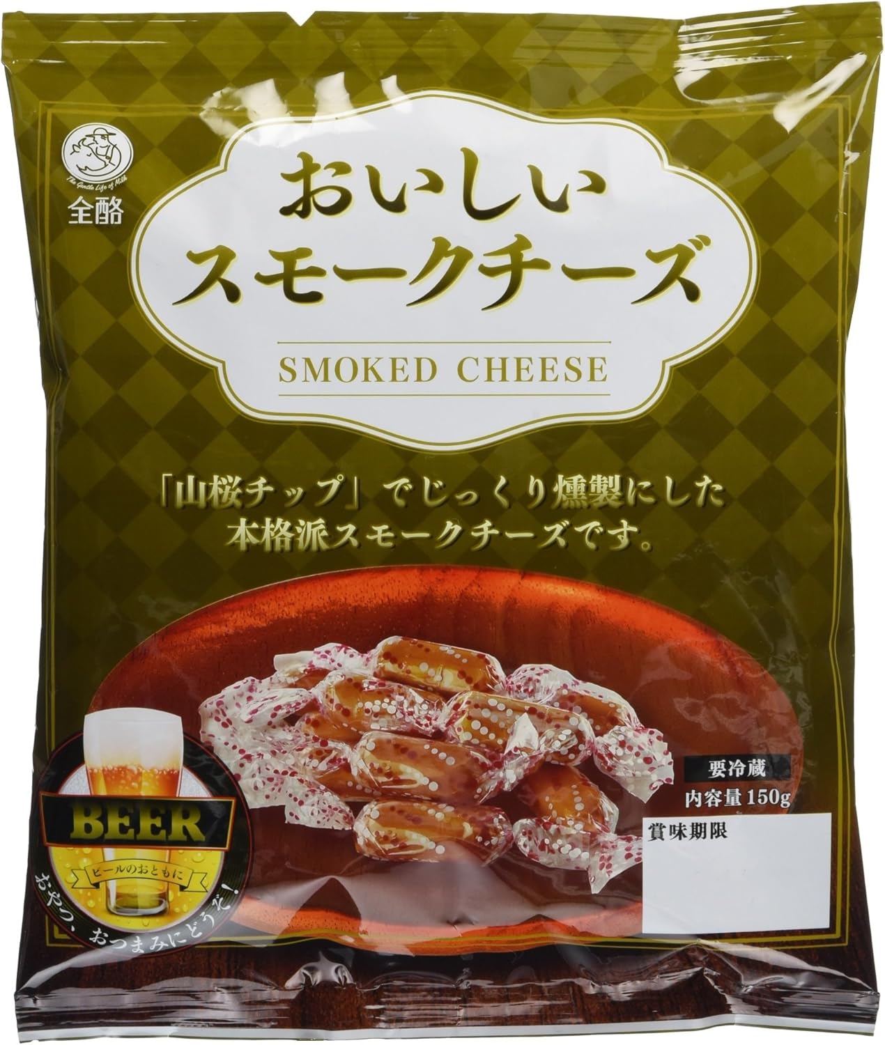Amazon Co Jp 冷蔵 全酪連 おいしいスモークチーズ 150g 食品 飲料 お酒