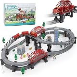 XIAPIA 128 Pcs Train Set Magnetic Couplings 3 Layers Educational Toy