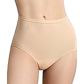 REELINDRY Womens Incontinence Underwear Absorbency 2.0 oz Leak Proof Washable Bladder Control Briefs Postpartum Protective Panties Odor Control Cotton Comfort 1 Pack (Beige, L)