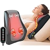 Snailax Back Massager with Heat for Lower Back & Neck Pain Relief, Deep Tissue Shiatsu Massage Pillow with Fixed 3D Kneading Nodes for Back Neck, Chair Massager as Gift for Mom & Dad Women & Men