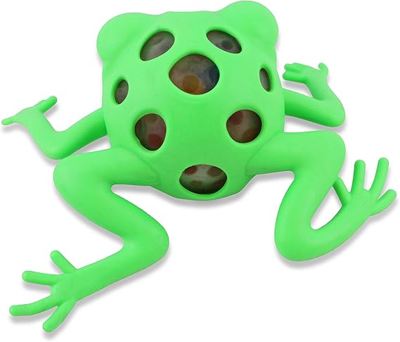 squeeze bulb jumping frog toy