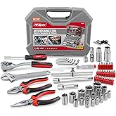 Hi-Spec 67Pc Metric Auto Mechanic Tool Set, Motorcycle & Car Tool Kit, Auto Repair with Pliers, Screwdriver Set, Socket Kit &