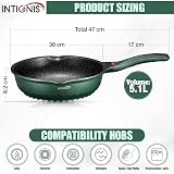 INTIGNIS Deep Non-Stick Frying Pan with Lid 30 cm GREBLON Coating view 2