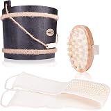 BRUBAKER Cosmetics Wooden Pail Spa Bath Gift Set Cranberry 9 Pieces Natural view 3