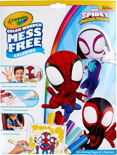 CRAYOLA Color Wonder Marvel Spidey and His Amazing Friends Mess-Free Colouring
