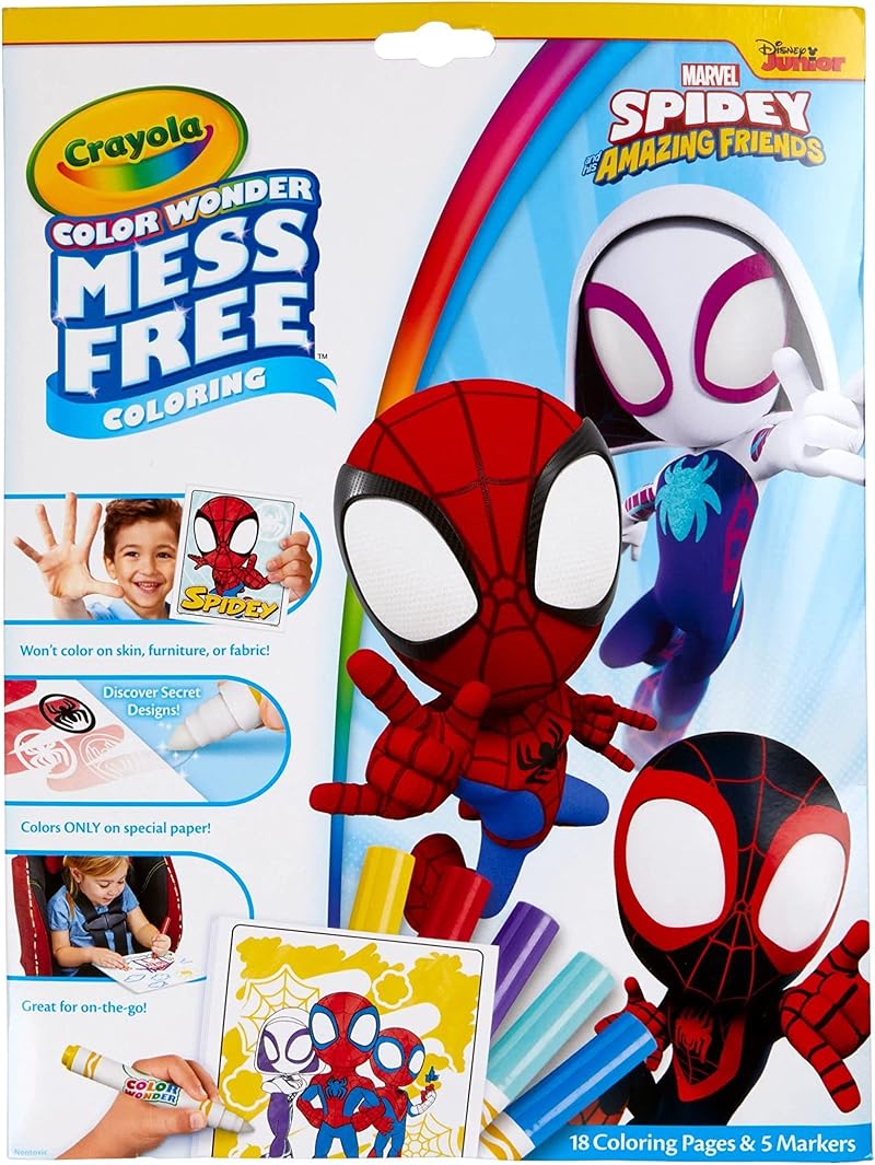 CRAYOLA Color Wonder Marvel Spidey and His Amazing Friends Mess-Free Colouring