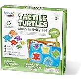 hand2mind Tactile Turtles Math Activity Set, Toddler Numbers and Counting, Math Counters for Kids, Color Sorting Toys, Sensory Turtle Game, Preschool Learning Activities, Montessori Math Materials