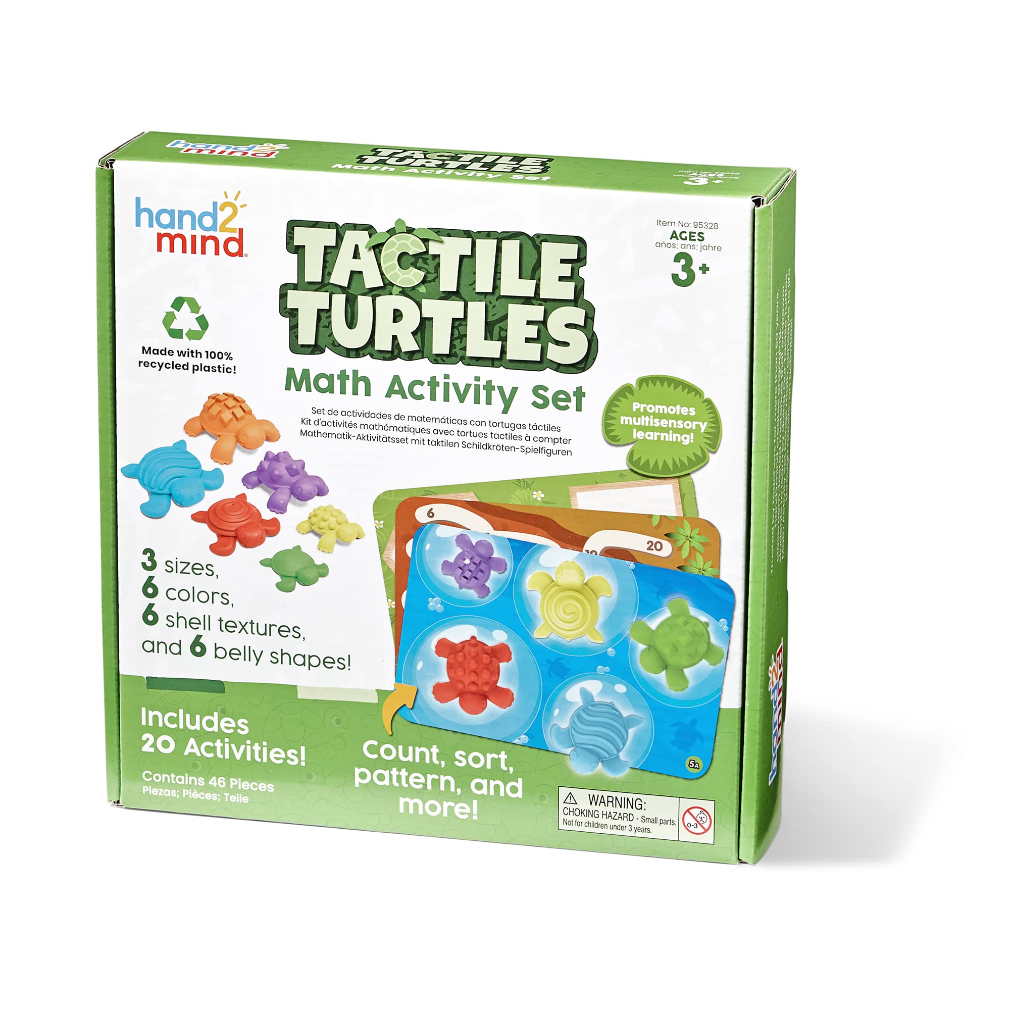 Learning Resources Tactile Turtles Maths Activity Set, Toddler Numbers Learning, Maths Counters for Kids, Colour Sorting Toys, Sensory Turtle Game, Montessori Maths Materials