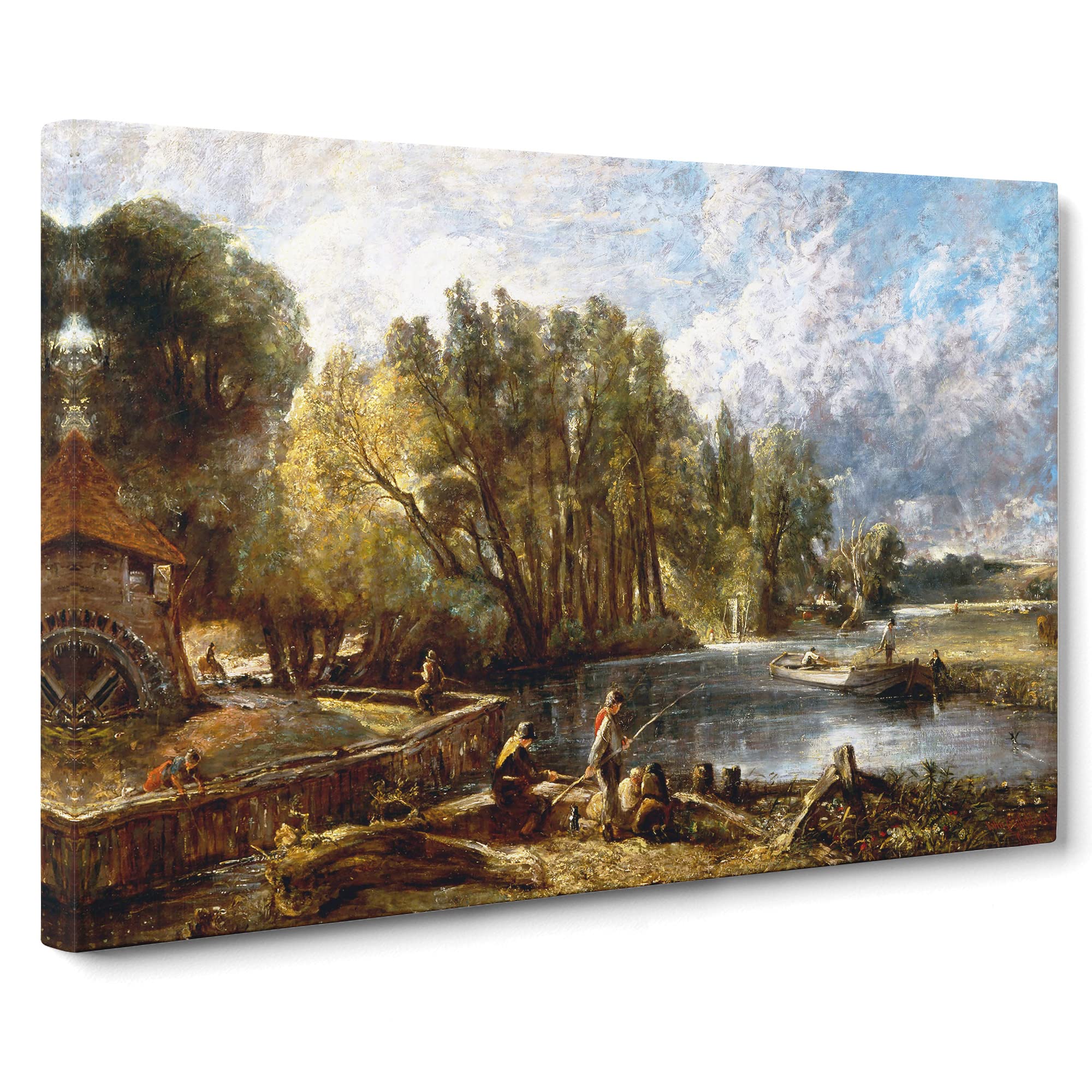 John Constable Stratford Mill Canvas Print | Gallery Wrapped 30mm Frame Wall Art | 20x14 inches | Ready to Hang | Modern Picture | Living Room Bedroom Lounge Office