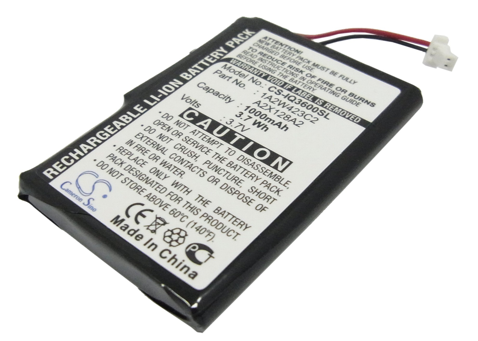 Battery GPS Garmin iQue 3200, 3600, 3600a, Li-ion, 1000 mAh