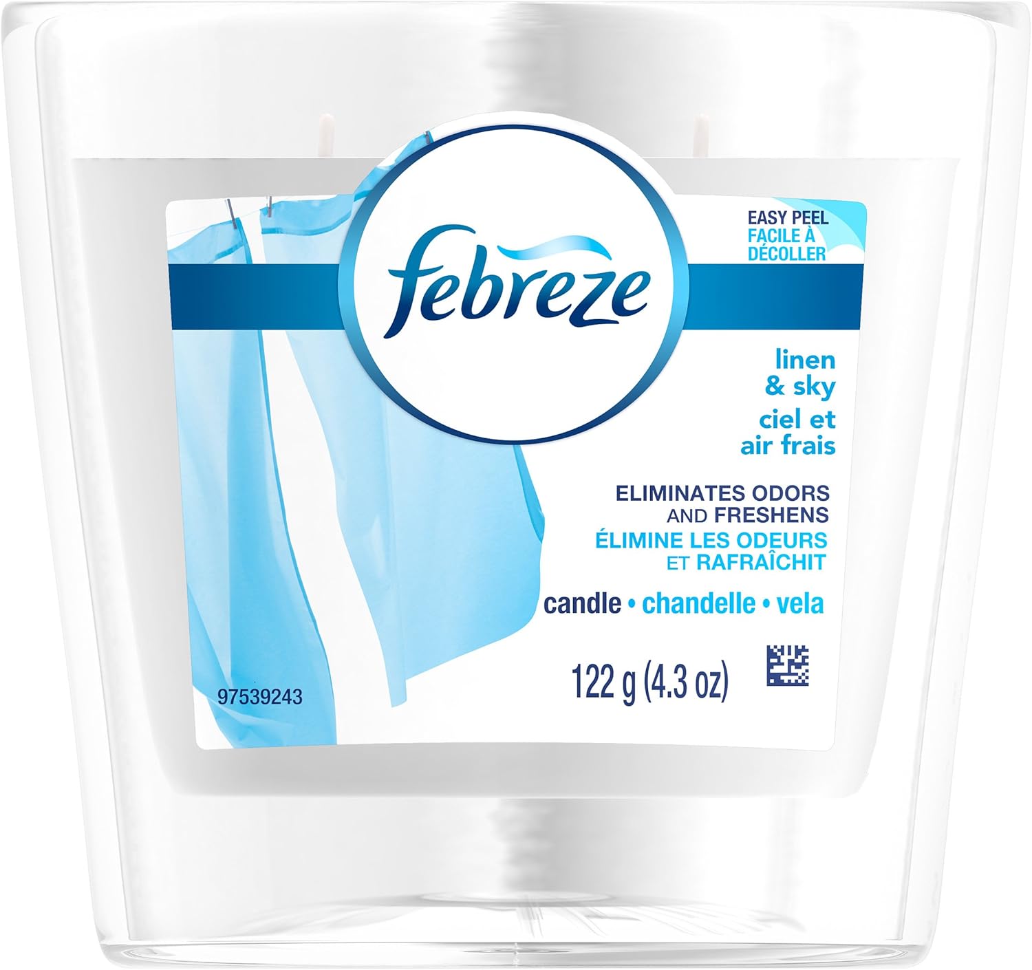 Febreze Scented Candle Linen and Sky Air Freshener (1Count, 122g
