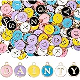 X Hot Popcorn 156 Pcs Letter Charms for Jewelry Making Initial Charms Double Sided Alphabet Pendants for DIY Necklace Bracelet Earrings Keychain Supplies