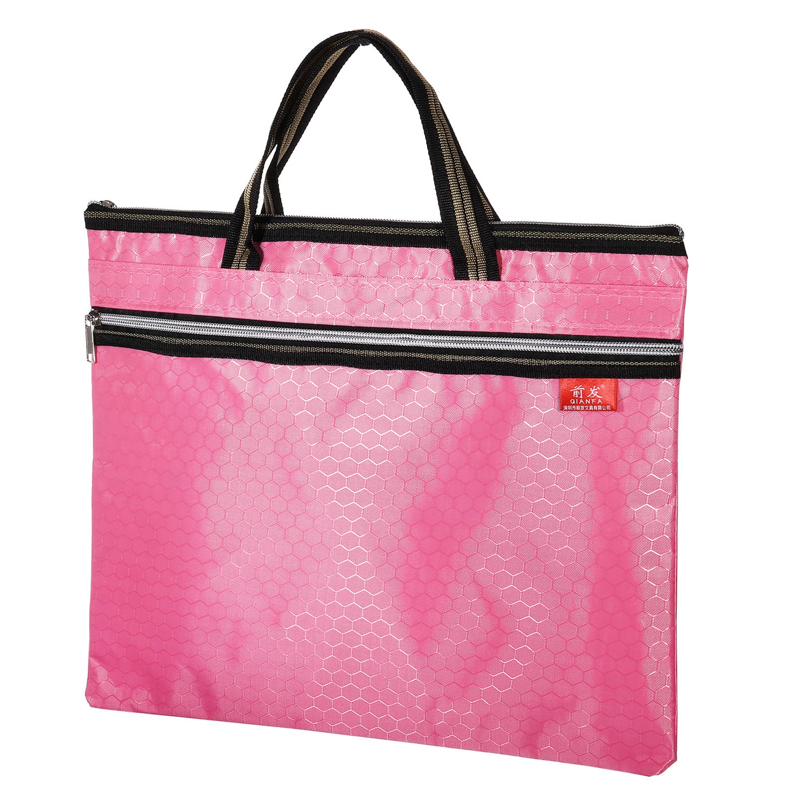 PATIKIL Waterproof Zipper File Bag, Documents Books Tools Storage Zip Pouch for Office Travel, Pink