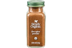 Simply Organic Five Spice Powder, 2.01 Ounce, Cinnamon, Fennel Seed, Cloves, Star Anise & White Pepper, Non GMO, Kosher