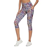 RAYPOSE Womens Workout Capri Leggings for Women with Pockets Plus Size Basic Pants Yoga Gym Casual Summer