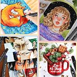 Vallteng 80 Colors Graphic Marker Twin Marker Pen Art Set with Case view 4