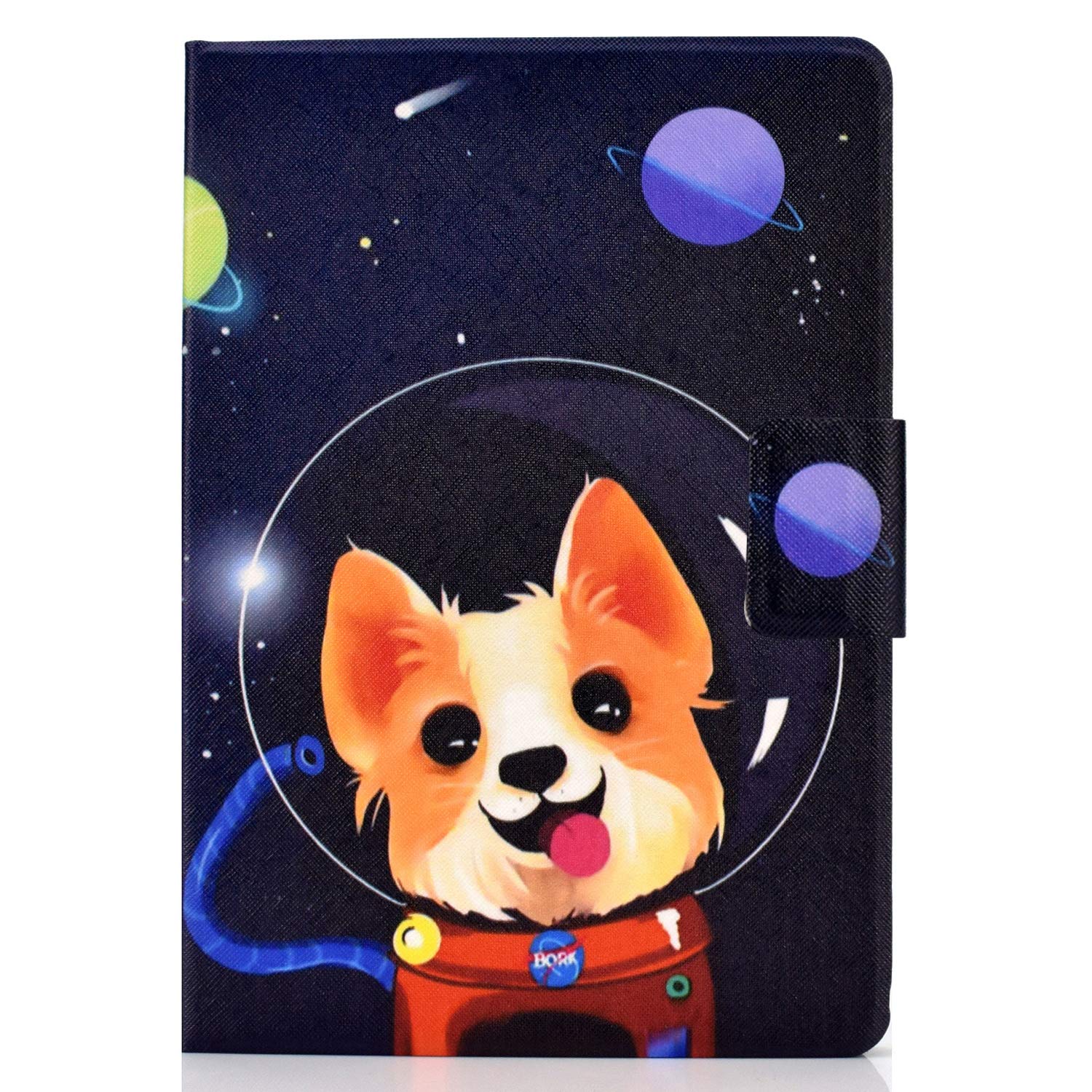 Bspring Slimshell Case for All-new Kindle 6 Inch(11th Gen, 2022/2024 release) - Lightweight Premium PU Leather Cover with Card Slot and Auto Sleep/Wake,Space dog