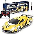 Growsland Remote Control Car, RC Cars Xmas Gifts for Kids 1/18 Electric Sport Racing Hobby Toy Car Yellow Model Vehicle for B