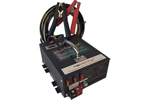 PowerMax PMBC Series Battery Maintainer Charger for Diagnostics, ADAS Calibration, Reflash and Programming | 13-16.5Vdc | On/Off Switch I Voltage Display | Handle | 15' Cable Set (100 Amp)