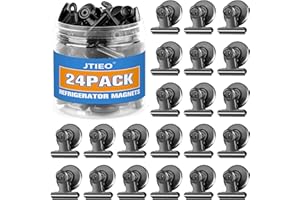 JTIEO 24 Pack Magnetic Clips Fridge Magnets Whiteboard Magnets Clips, Magnet Clips for Teacher Supplies, Clips Magnets Refrigerator Magnets for Photo Displays Memo Note