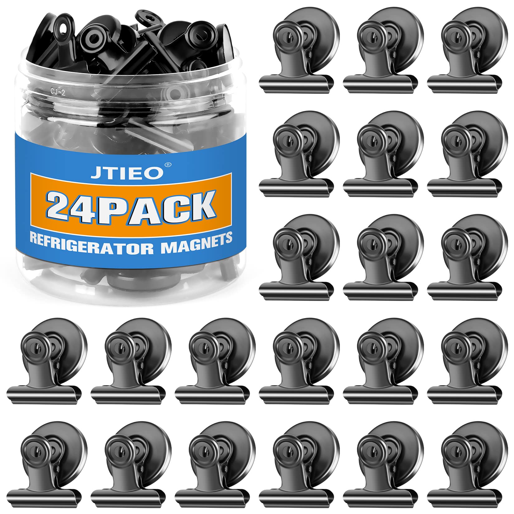 Photo 1 of 24 Pack Magnetic Clips - Fridge & Whiteboard Magnets, Ideal for Teacher Supplies & Photo Displays