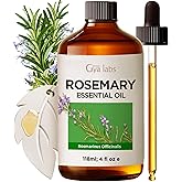 Gya Labs Rosemary Essential Oil for Hair – Huge 4 Fl Oz – Premium Grade Essential Oils for Diffuser, Aromatherapy, Hair Care, Skin Care, Body, Massage & DIY Candle Making Scents