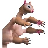 AQKILO Squirrel Finger Puppet Set, Funny Animal Toy for Stories and Gifts | Weird Stuff Gifts for Silly Moments, Funny Toys, Storytelling Fun, Creative Play, and Unique Surprises