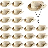 Xtinmee 20 Pcs Boonie Hat Bulk Wide Brim Bucket Hat Safari Hats Outdoor Sun Hats for Hiking Camping with Adjustable Strap