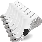 WANDER Men's Athletic Running Socks 7 Pairs Thick Cushion Ankle Socks for Men Sport Low Cut 6-9/10-12/12-14