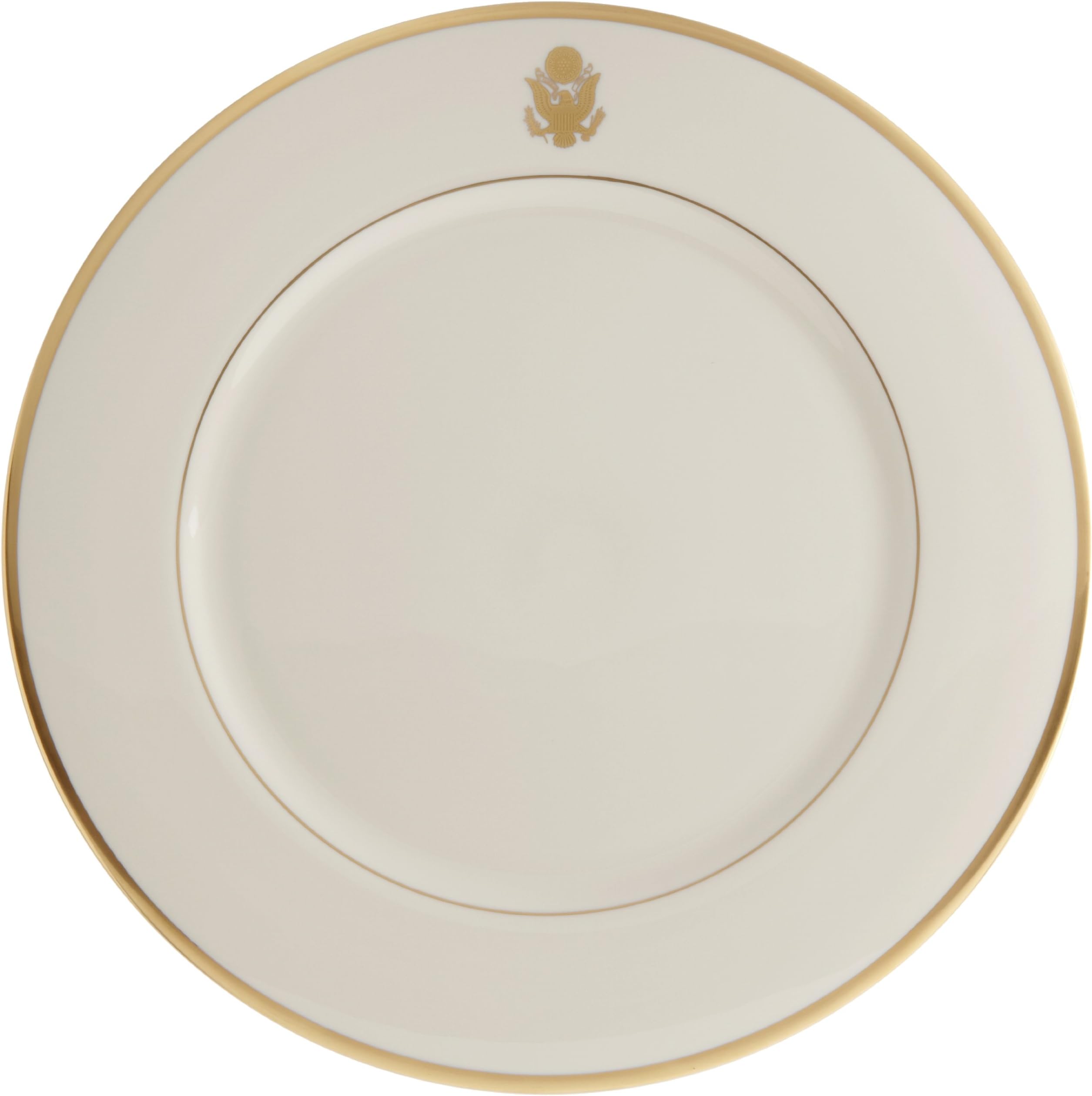 Pickard"Gold Bracelet Ivory with Eagle Crest" Fine China 12-1/4-Inch Charger Plate, Set of 2