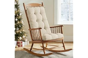 Codi Rocking Chair Cushions, Water Resistant Glider Rocker Replacement Cushion Set for Patio Porch Garden - Fits Most Standard Rockers, Beige 1PK