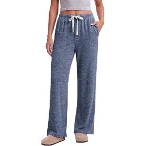 Ekouaer Pajama Pants Women 2026 Soft Pj Bottom Wide Leg Lounge Sleep Pants | Lightweight, Drawstring, Stretch, Comfy, Breatha