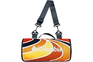 Columbia 72" x 72" Lightweight Packable Tote Blanket - Warm & Cozy Outdoor Essentials for Camping, Picnics, and Adventures, 1