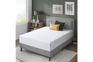 ZINUS 12 Inch Green Tea Cooling Gel Memory Foam Mattress, Fiberglass Free, Cooling Gel Foam, Pressure Relieving, CertiPUR-US Certified, Bed-in-a-Box, Queen , White